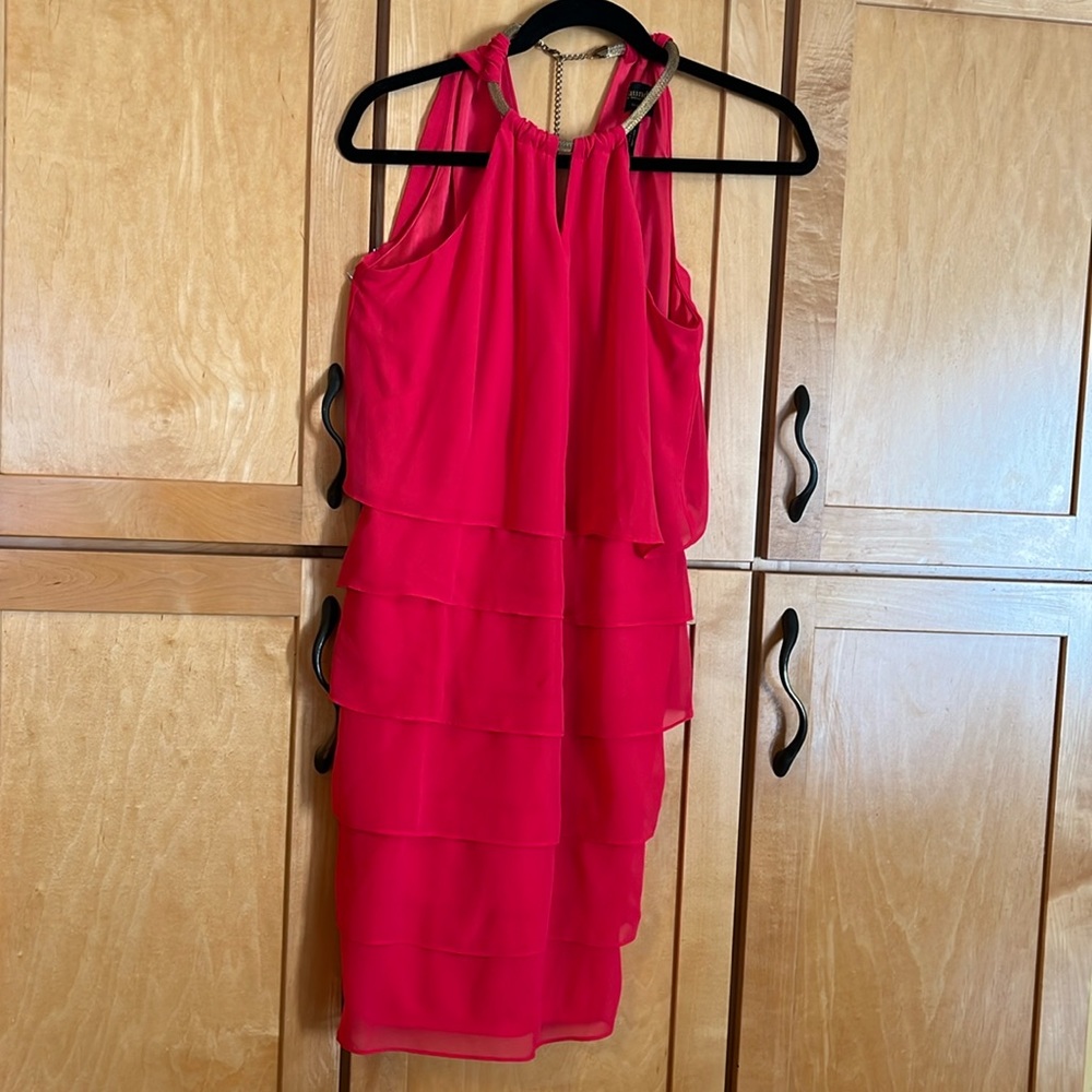 Laundry by Shelli Segal red halter cocktail dress size 8
